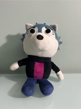 MiniToon, Inc. Piggy Wolf Plush Stuffed Animal Gray White Black Pink Blue